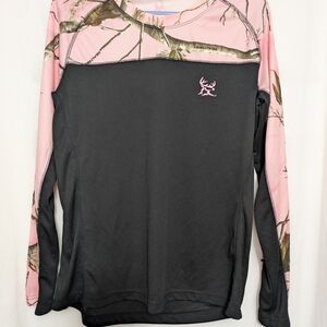 Bushmaster Pink Camo Long Sleeve Performance Shirt Size Large